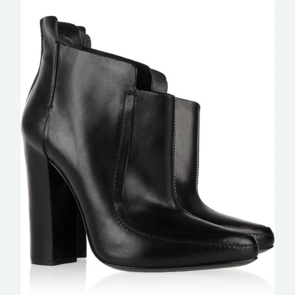 Alexander Wang Kim Black Pointed Toe Ankle Heeled Booties Size 39 or 9 EUC - Picture 1 of 10